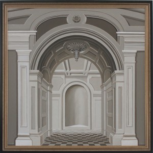 Margot Datz study of original mural, which hangs in the Baylies Room of the Old Whaling Church