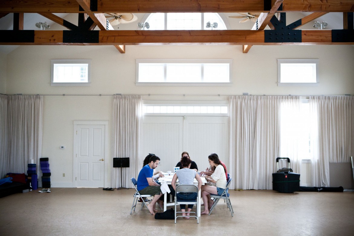 New Writers. New Plays. Rehearsal for a Tanya Saracho play at VAP in 2011. Photo by Matthew Murphy
