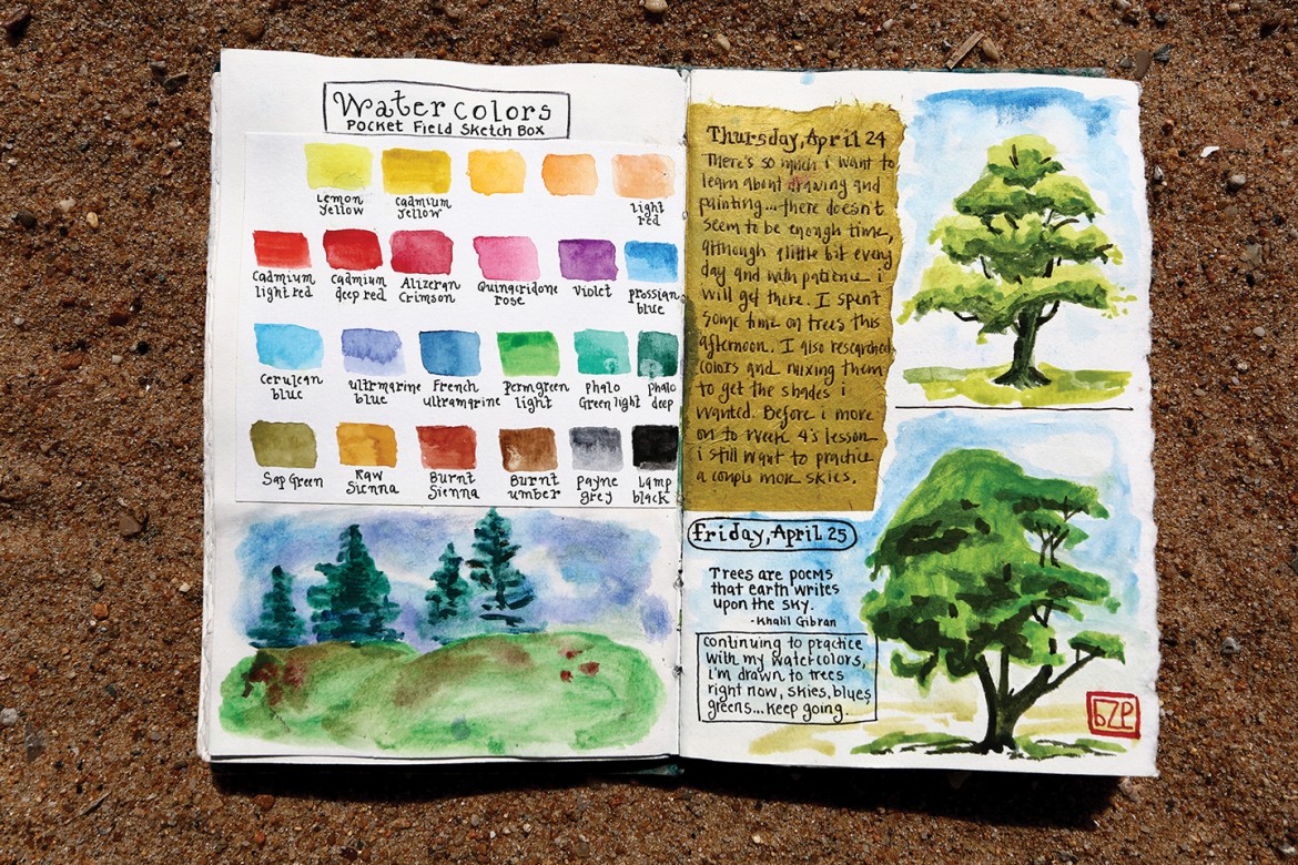 Barbara Parker's Journals are multi-media projects. 