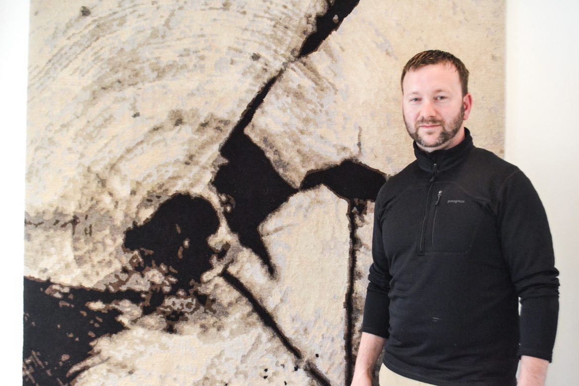 Greg Ehrman and his prizewinning rug. —Kelsey Perrett