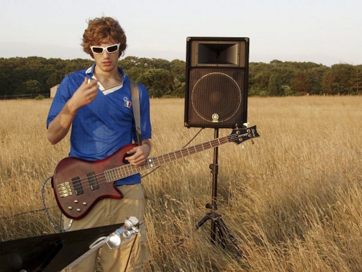 Spike Currier, of Pink Socks at Flat Point Farm concert in West Tisbury, around 2006.