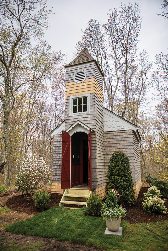 The John Schule chapel was moved from Rev. John Schule's home in Edgartown to Featherstone.