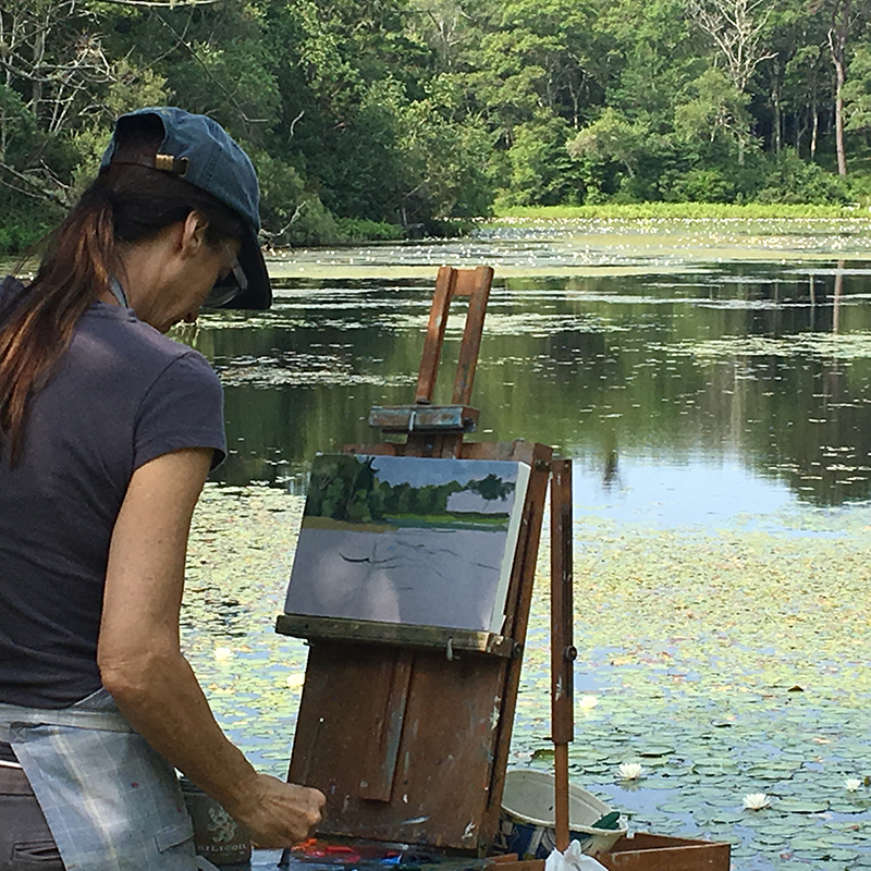 Marjorie Mason at Duarte Pond.